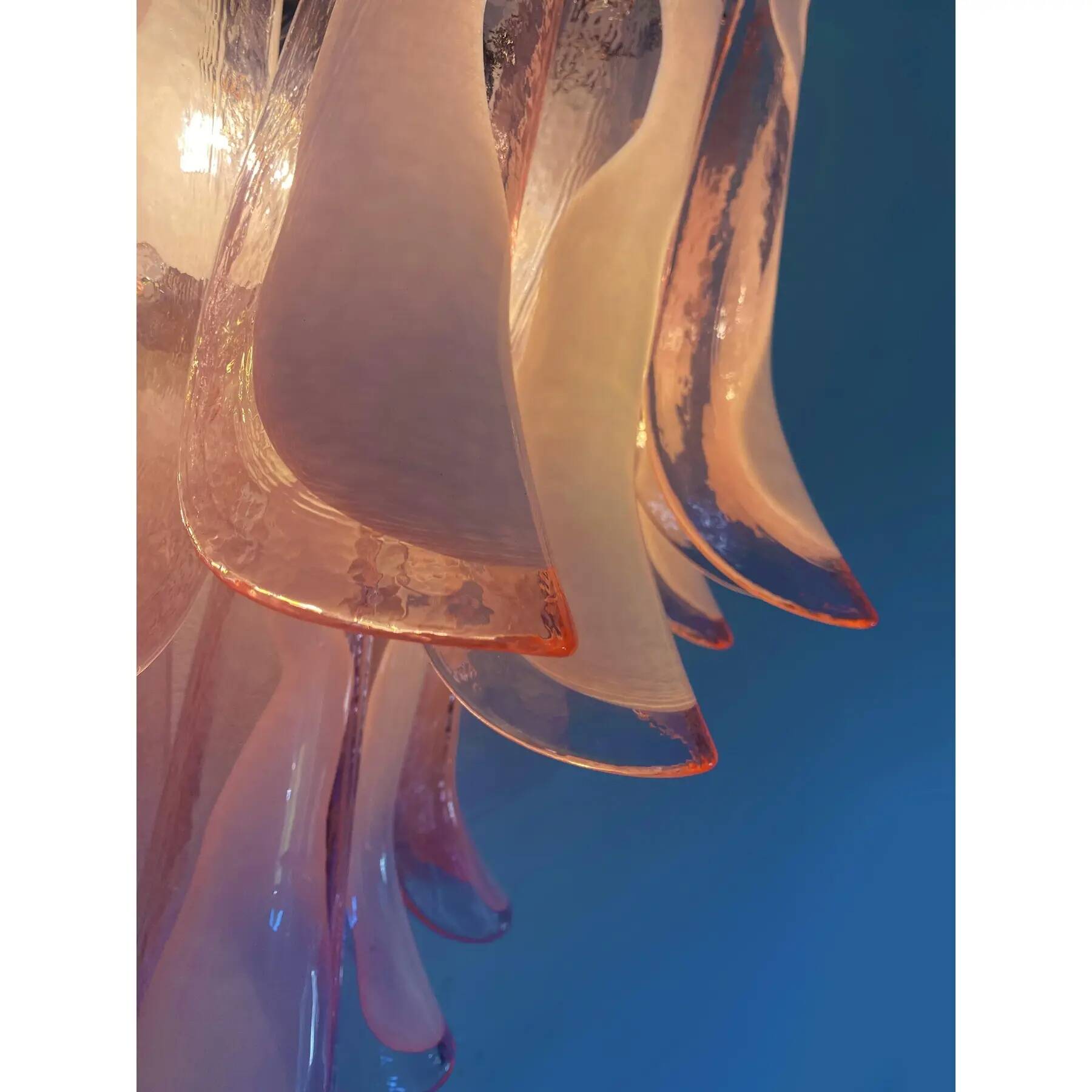 Blush Pink Murano Glass Selle Wall Sconces – A Pair