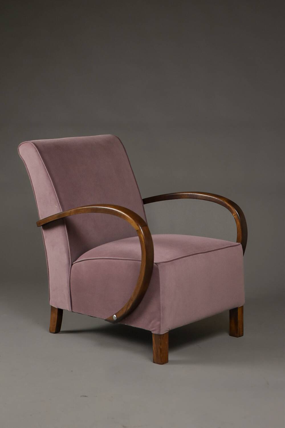 Art Deco Club Armchair, Fully Restored, Poland, 1930s