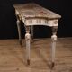 Italian lacquered Louis XVI-style console table with marble top