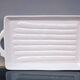 Italian White Majolica Rectangular Dish or Plate circa Asparagus Majolica