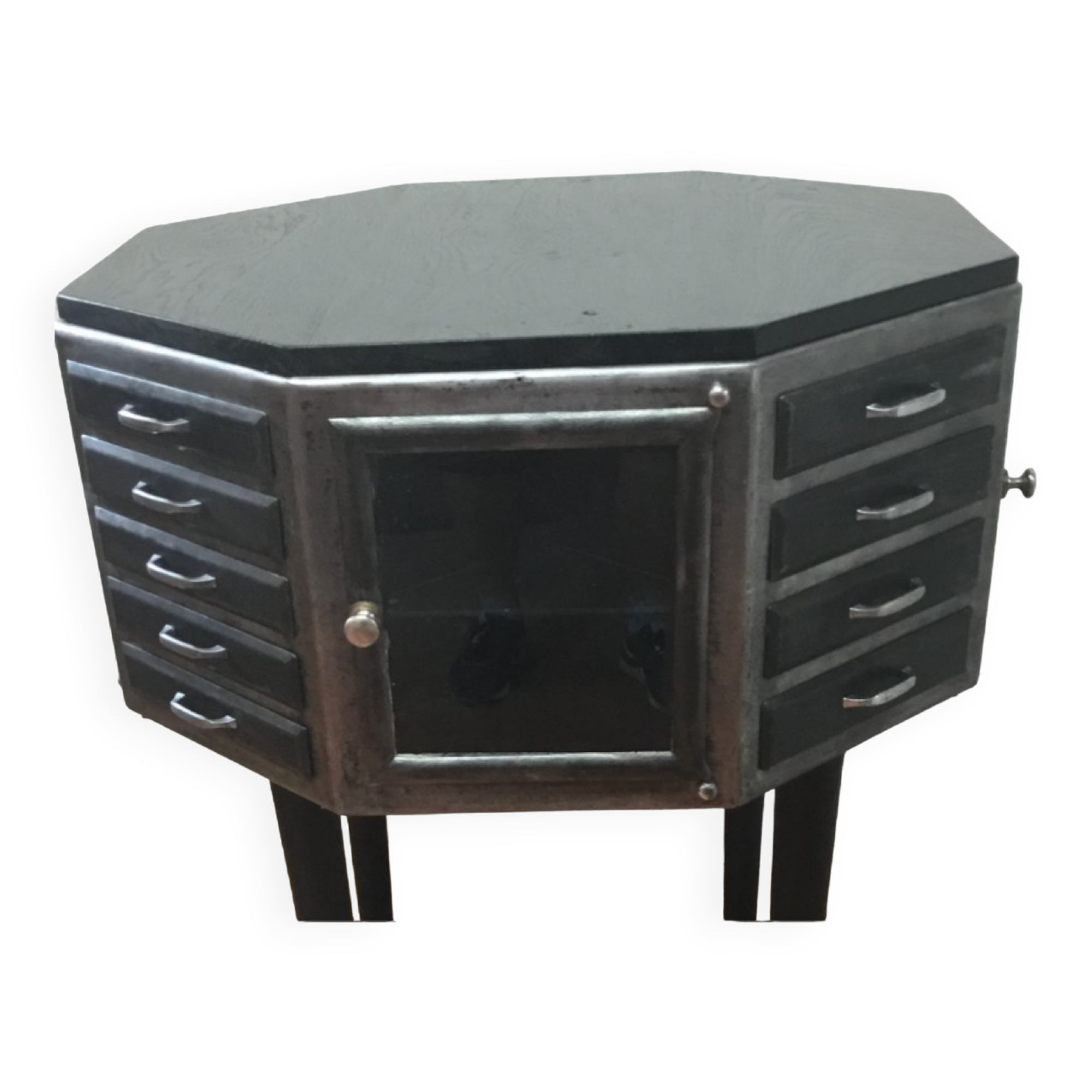 Dentist furniture hexagonal rotating coffee table