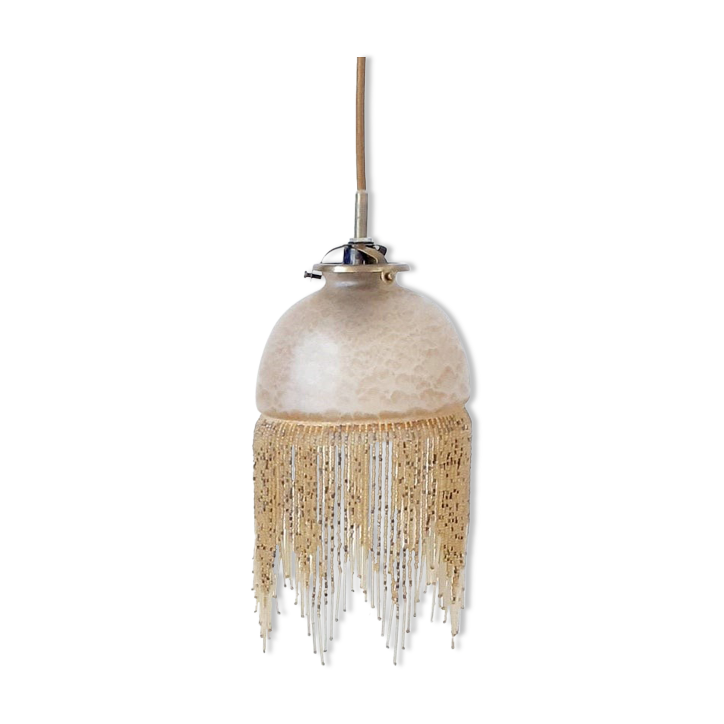 Suspension vintage en pâte de verre
