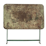 Old folding rectangular iron garden table
