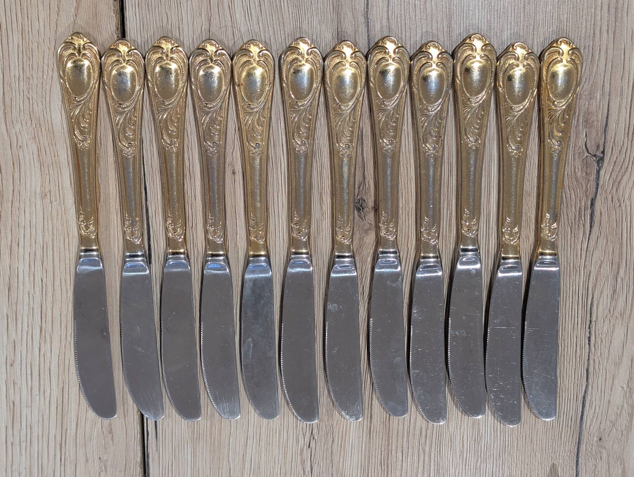 Luxury Cutlery Set Solingen SBS Gold Plated with Fine Gold 23/24 Carats - 70 Pieces