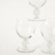 lot de 5 grands verres à vin pieds travaillé, en cristal gravé, Art Nouveau