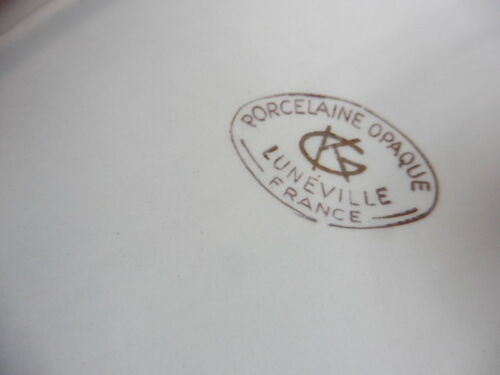 Légumier Lunéville KG decoration of blue daisy poppies and wheat