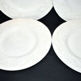 Wedgwood set of 5 Patrician garland England moulded earthenware plates 26.5 cm