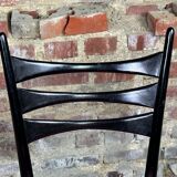 Vintage chairs 60'S Italy in wood and velvet