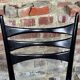 Chaises vintage en bois et velours Italie 60'S