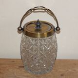 Old small ice cube or pickle bucket in cut crystal
