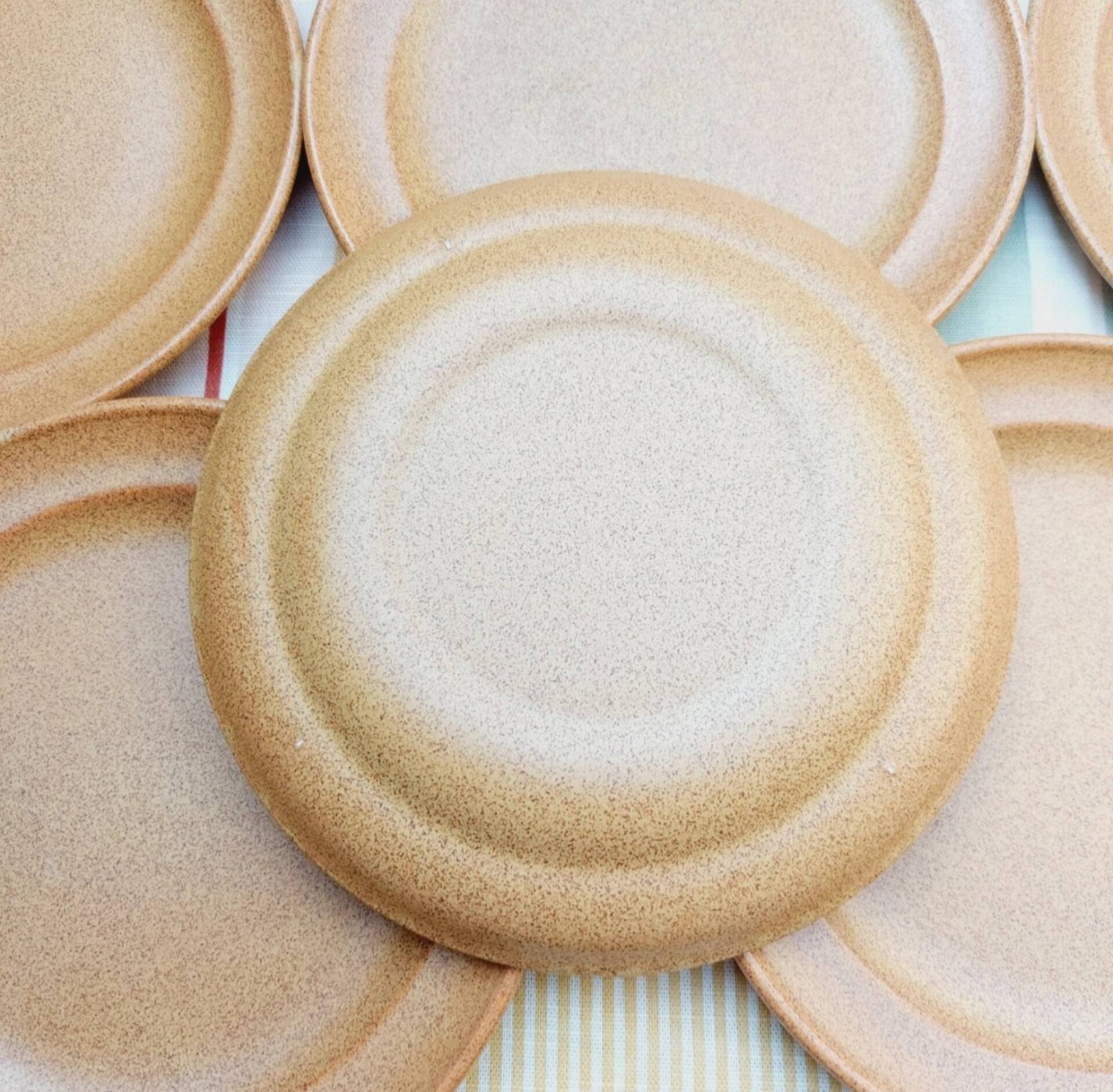 Assiettes à dessert grès moucheté