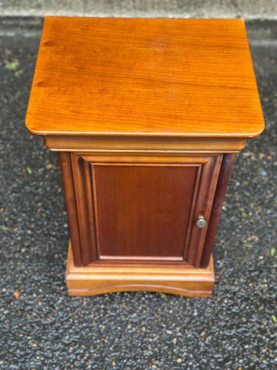 Louis Philippe bedside table in solid wood 1970