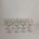Set of 9 antique engraved crystal wine glasses