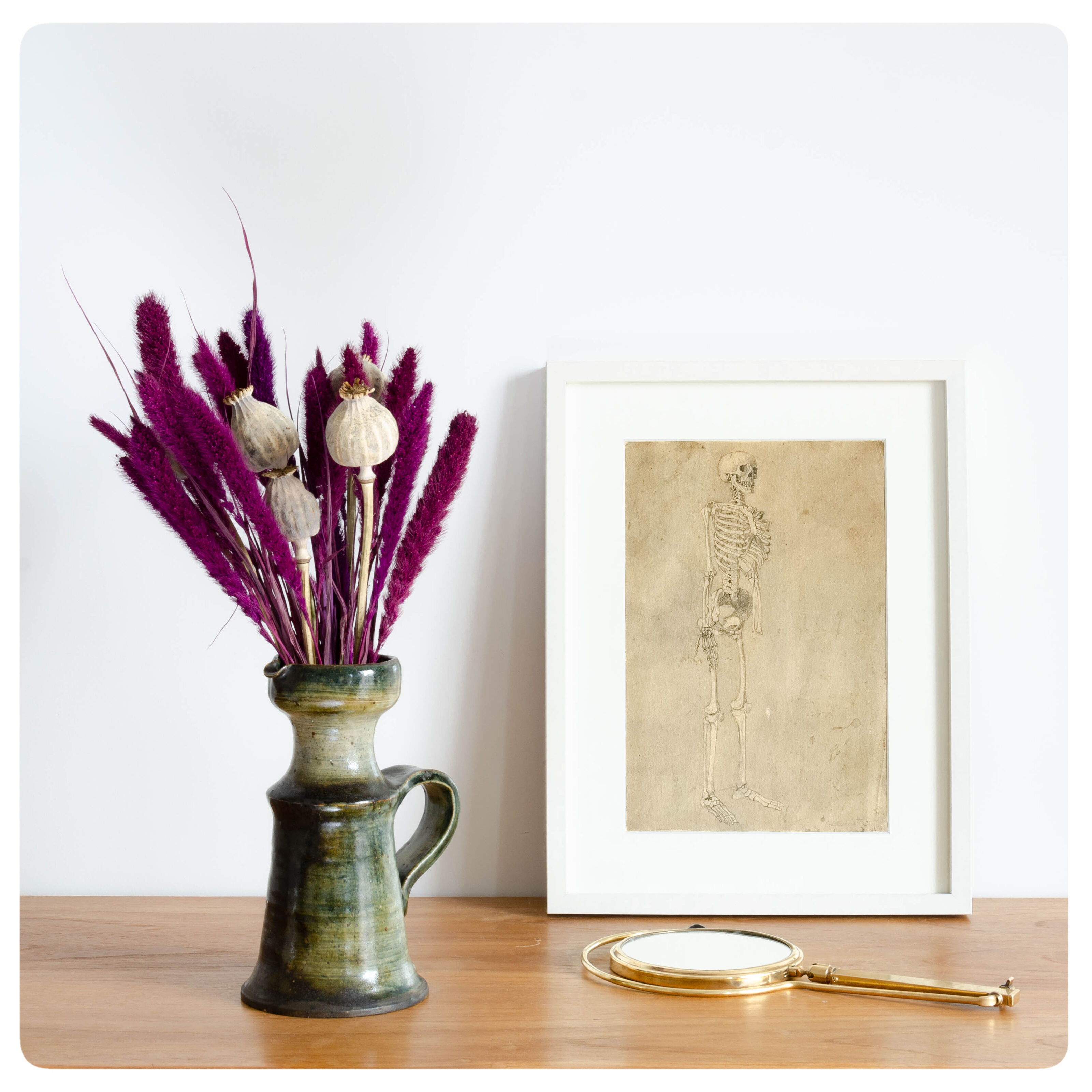 Enamelled sandstone pitcher by Francoise Chedeville - France - Circa 1960.