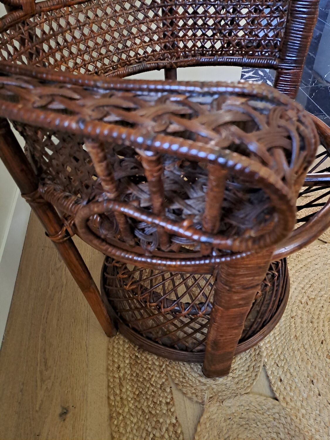 Emmanuelle rattan armchair