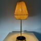 Model 332 Table Lamp In Brass And Natural Fibre By Eae, Sweden 1950S