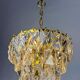 Kinkeldey 3-tier cut crystal chandelier, gilt brass, Germany, 1970
