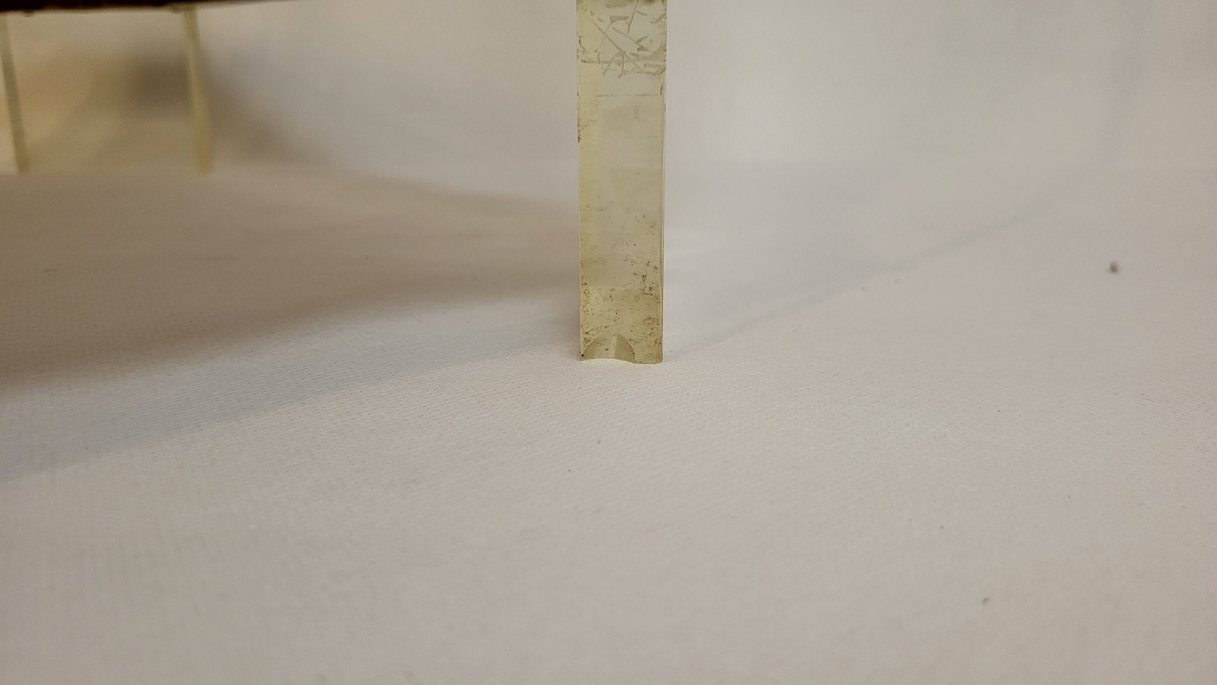 Coffee table 70s plexiglas / smoked glass