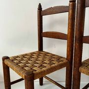 Child's chair made of wood and rope