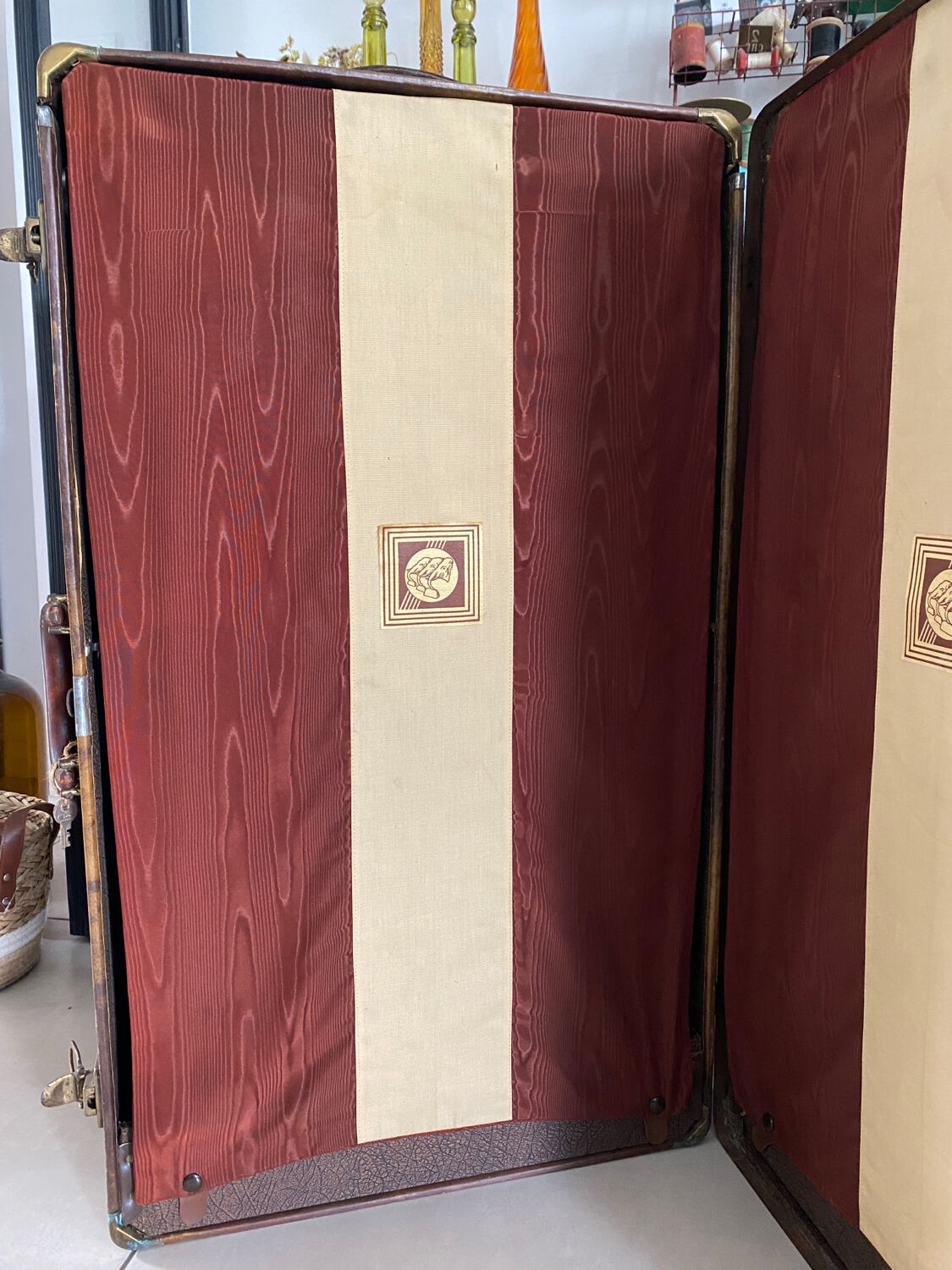 Old vintage cabin trunk