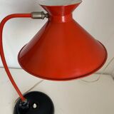 Vintage lamp 1960 desk diabolo red cardinal - 45 cm