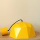 Vintage Bakelite origami-shaped yellow pendant light