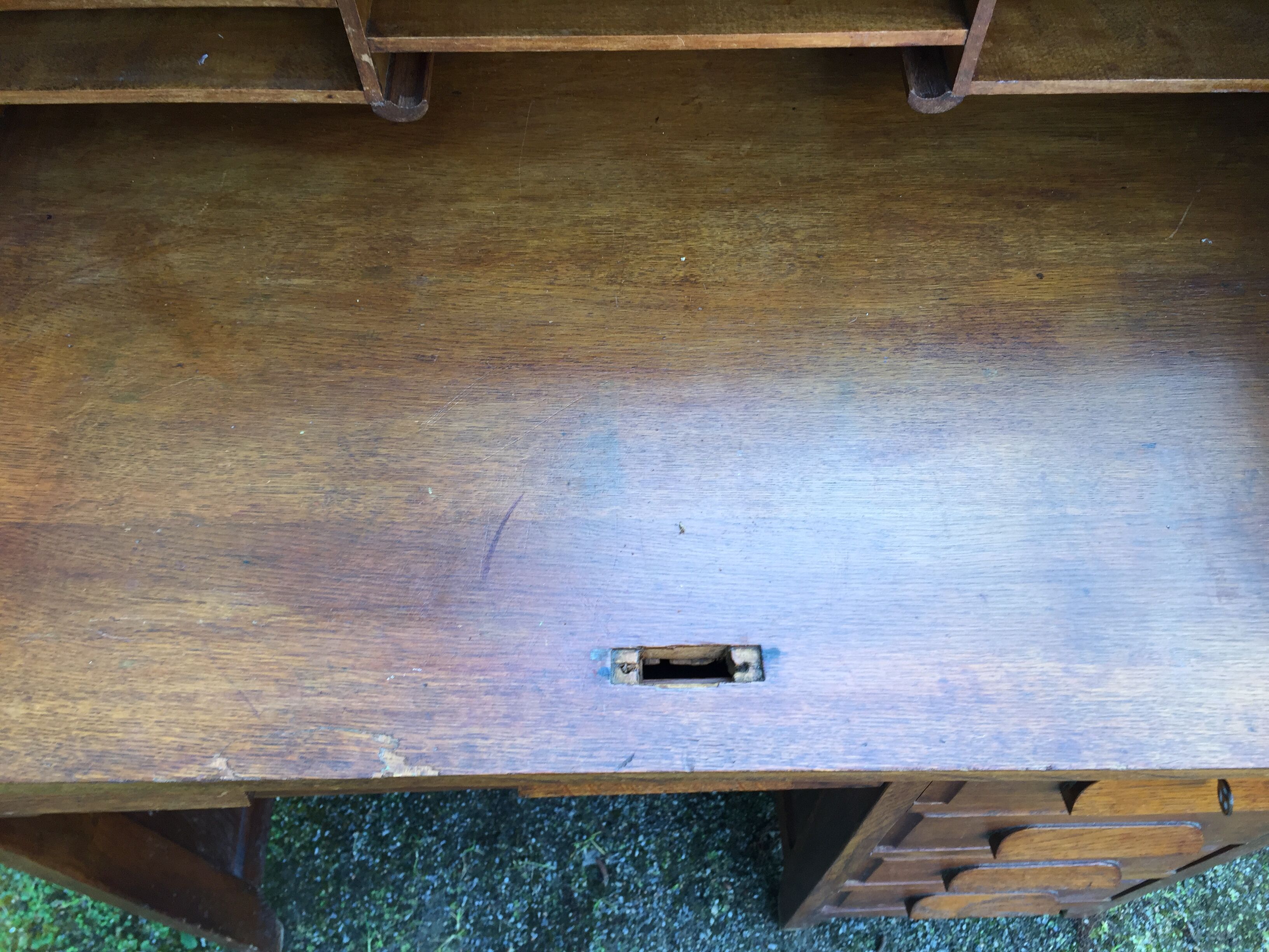 Vintage office called American office with oak curtain