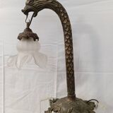 1930s bronze naga lamp