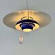 Suspension danoise El-Light bleu cobalt, années 1970