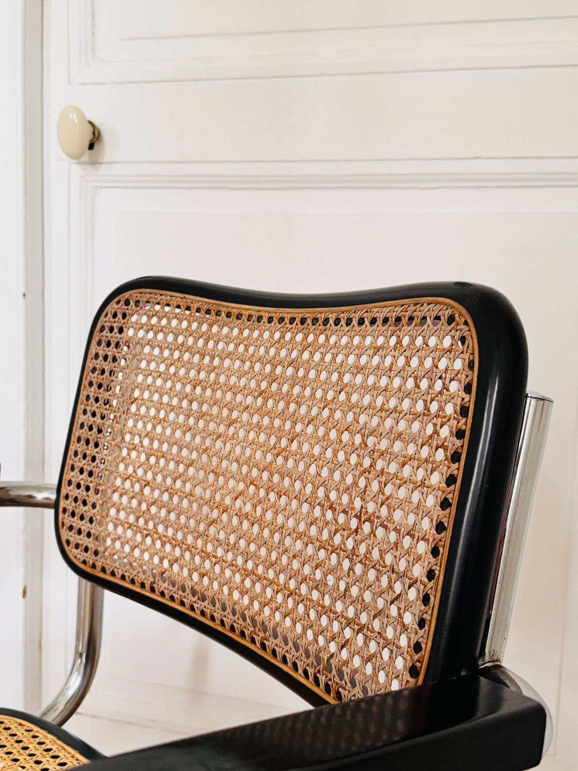 Pair of B64 armchairs with armrests Marcel Breuer
