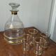 Vintage liqueur service with gold trim
