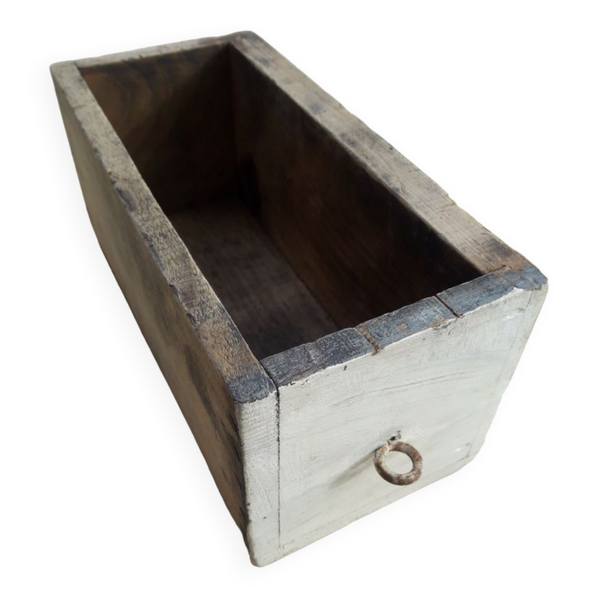 old wooden workshop drawer