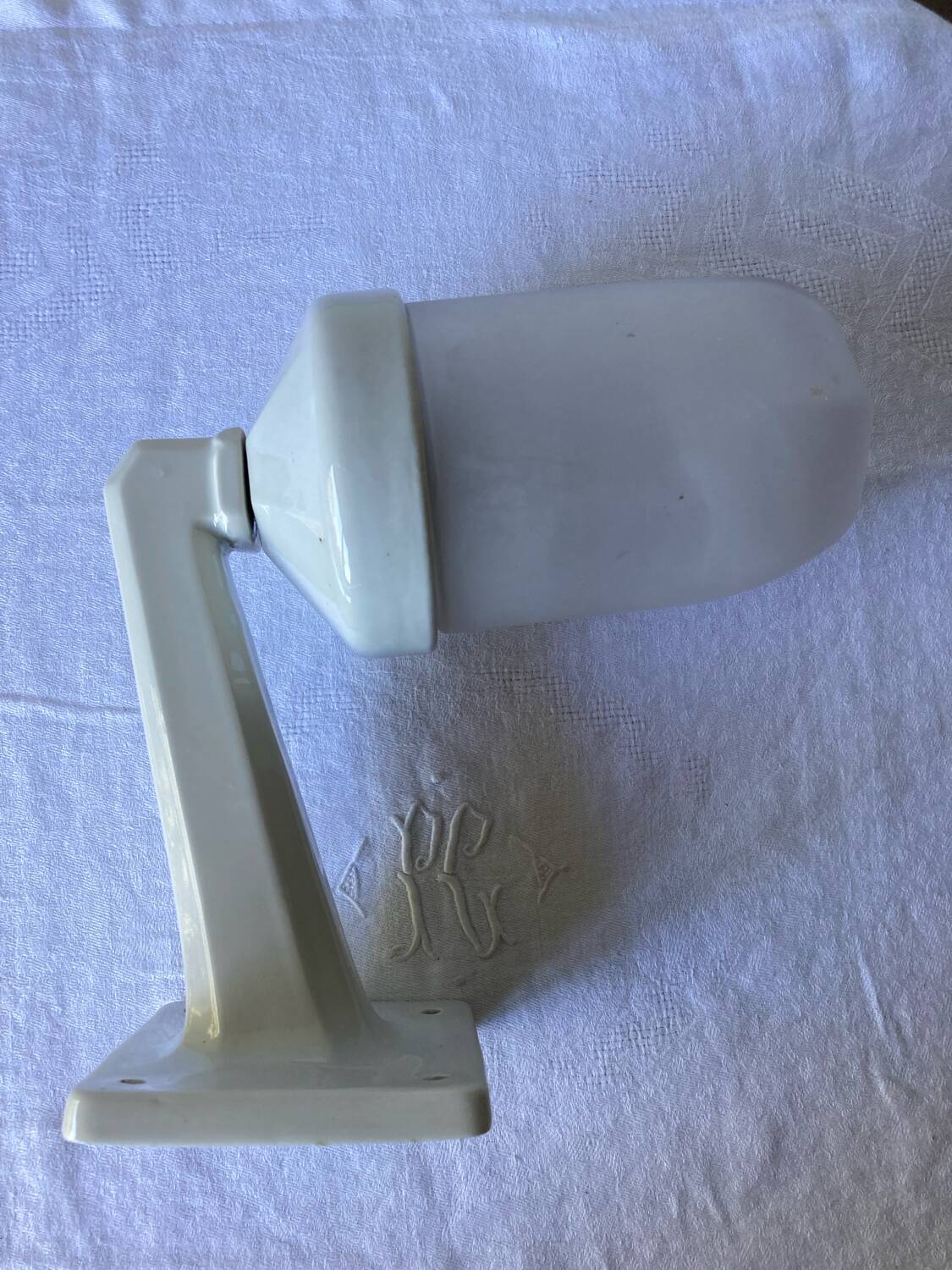 Applique porcelaine et verre Art Deco