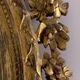 Antique oval mirror with gold leaf – Pediment with bow & floral motifs style