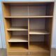 Low storage unit, 70s/80s three height-adjustable shelves