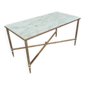 Vintage coffee table with marble top.