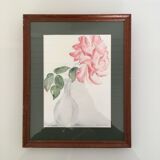 Watercolor rose and soliflore