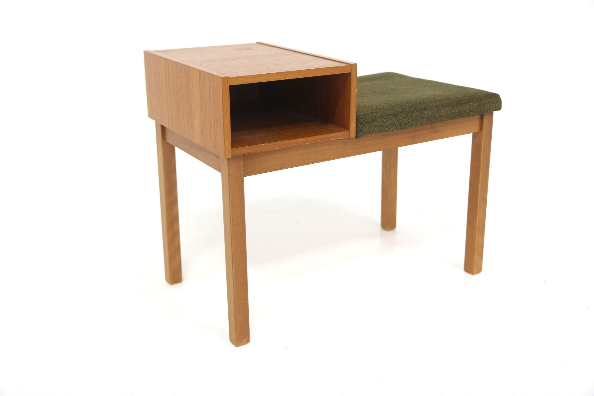 Scandinavian telephone bench, oak, Sweden, 1960