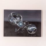 Oil painting on canvas title “pandora” marble series year 2022