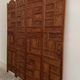 Vintage Asian carved teak screen — mid-20th century