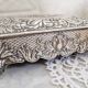 Vintage silver metal jewelry box
