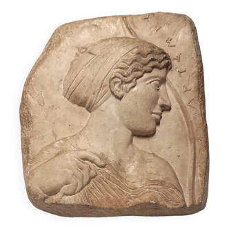 Plaster cast or copy of a detail of the eastern frieze of the Parthenon representing Artemis