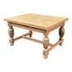 Art Deco monastery dining table, extendable, stripped in solid oak 230.