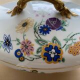 Vintage soup tureen, vegetable dish in white Limoge porcelain from TLB