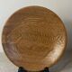 Six flat fish plates in Chantilly wood-effect ceramic