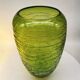 1970s green vase in hand worked Murano glass - made in Italy. 31 cm high.