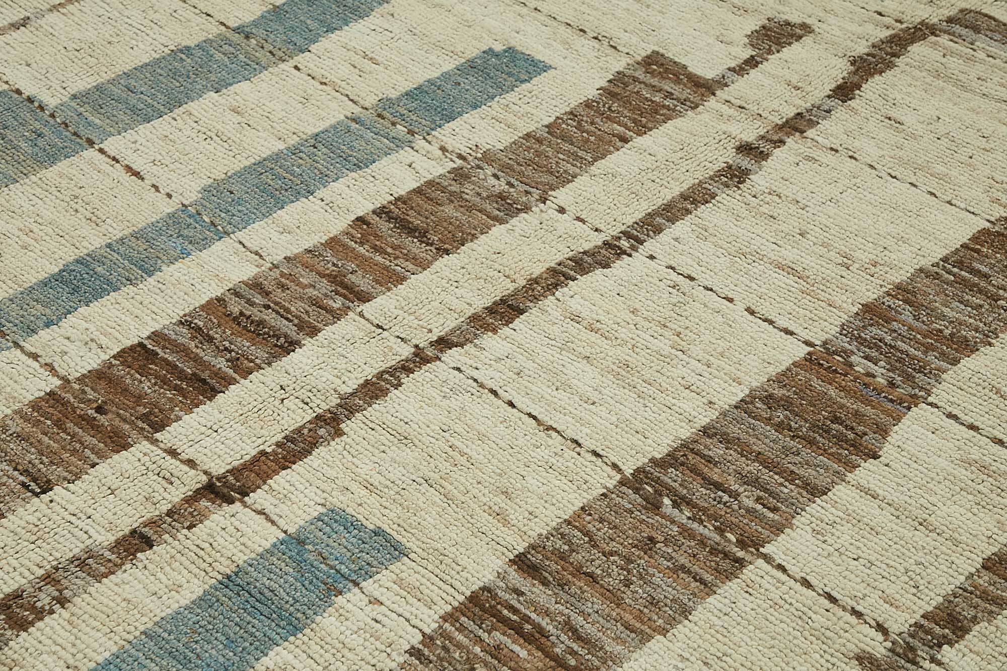 Hand-Knotted Tribal Unique 260 cm x 307 cm Beige Wool Carpet