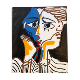 Cubist painting Les Amants