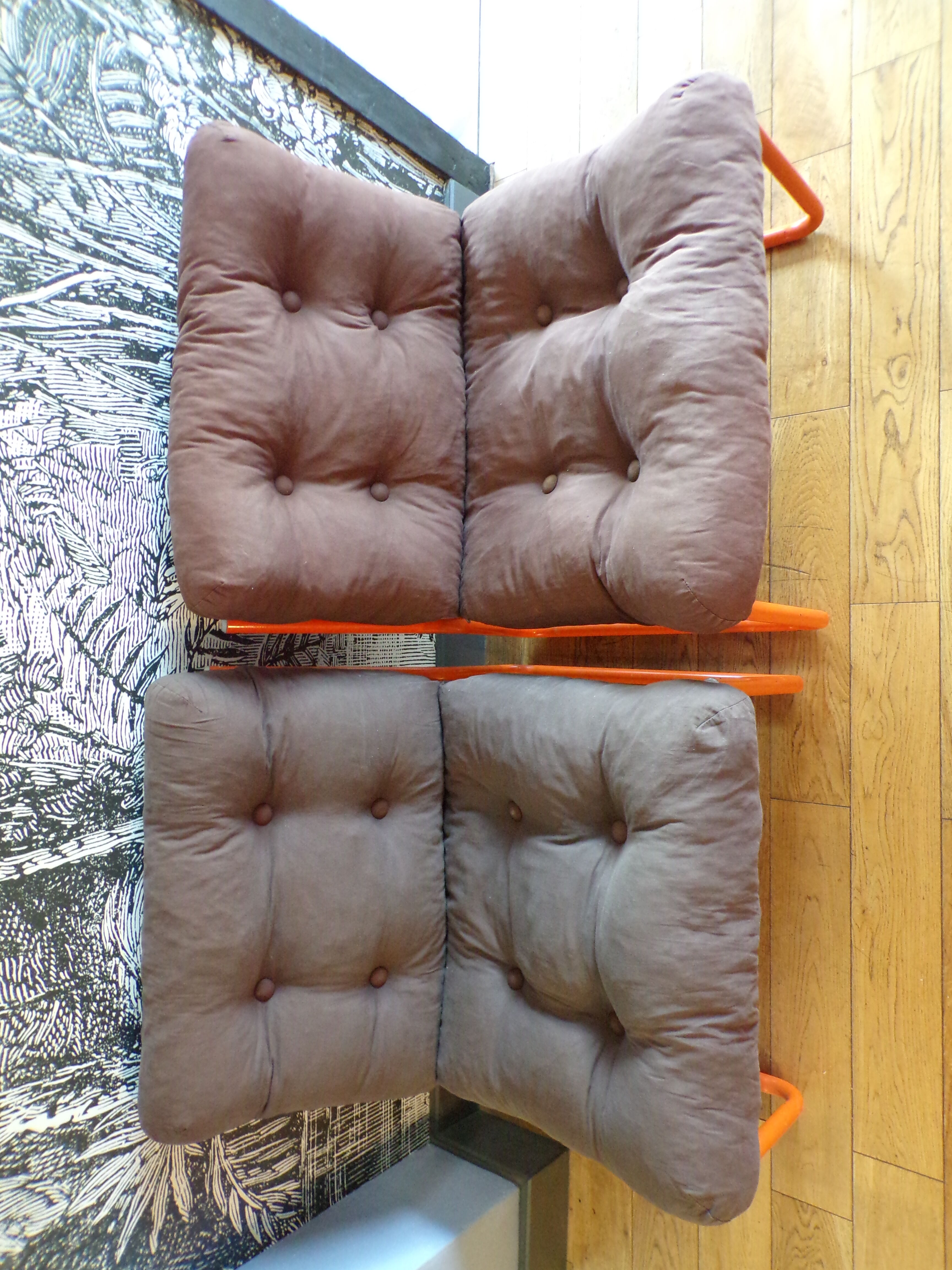 Duo de fauteuils tubulaires 1970