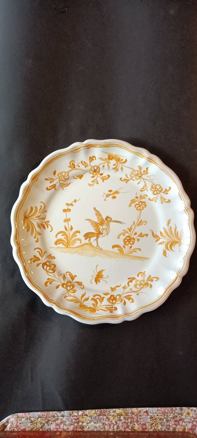 Martres Tolosane Orange earthenware plate